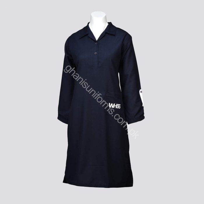 Wahaj Hussain School Shirt Girls Full Sleeves Chalk (O-Level) - Image 1
