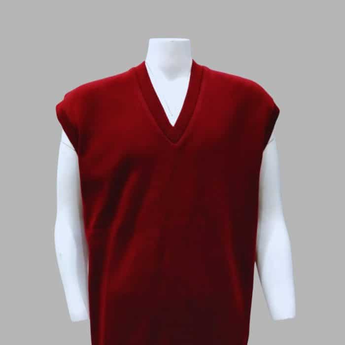 Maroon Sleeveless Sweater - Image 1