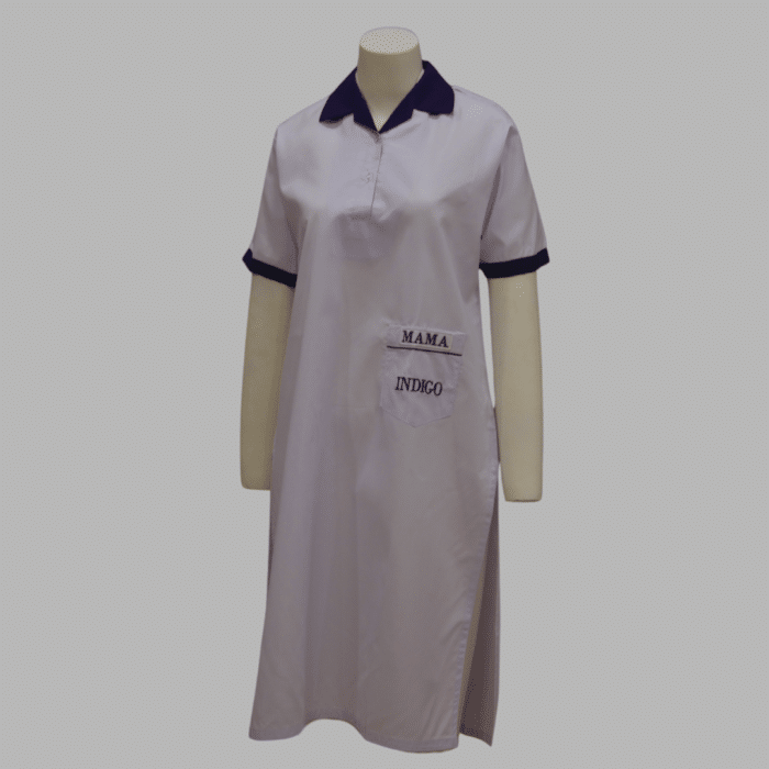 Mama Indigo School Shirt Girls Half Sleeves Chalk - Image 1