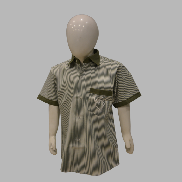 Green Shield School Shirt Boys Half Sleeves - Image 1