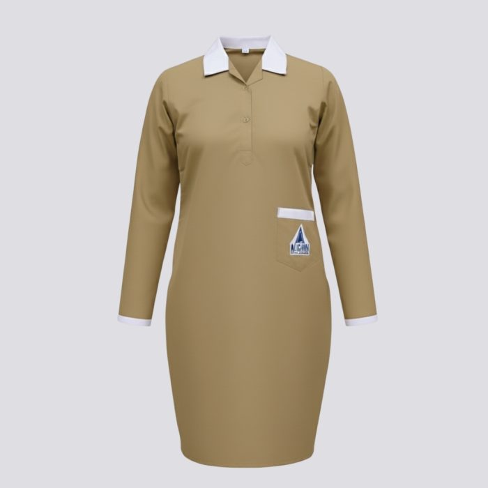 Aligarh School girls Full Sleeves Shirt chalk