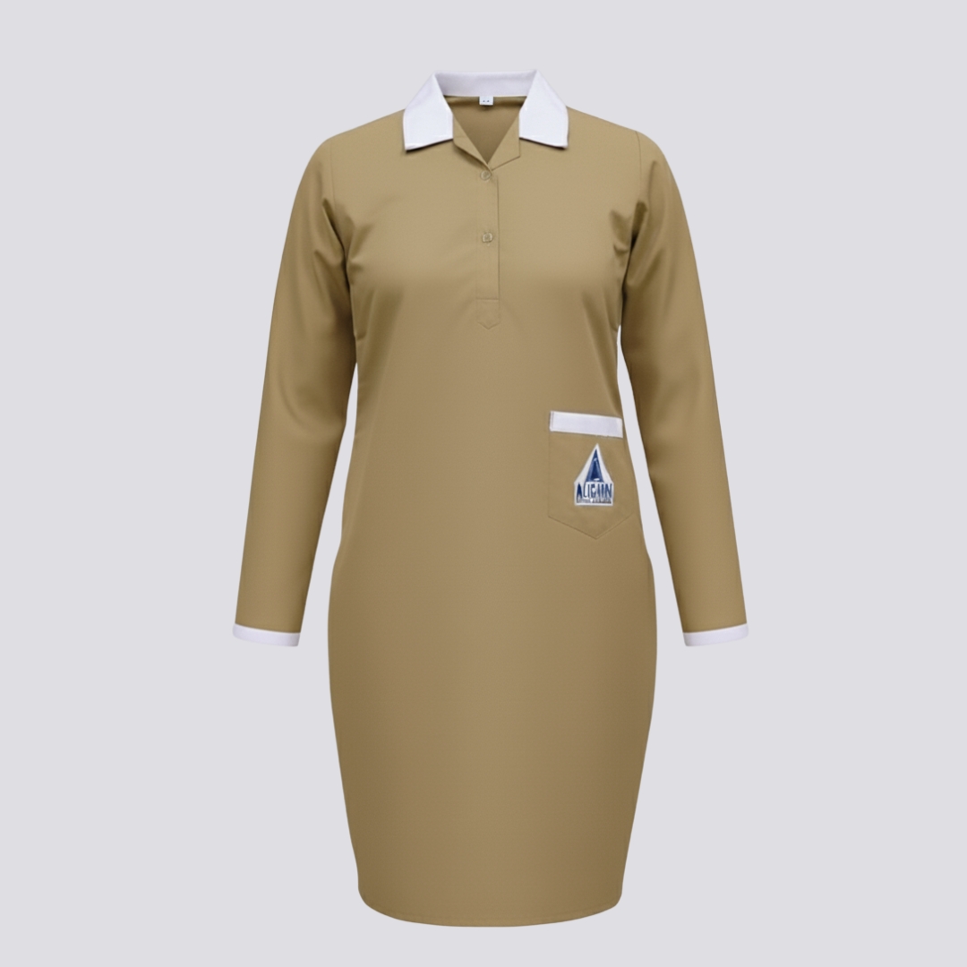 Aligarh School Girls Full Sleeves Shirt chalk