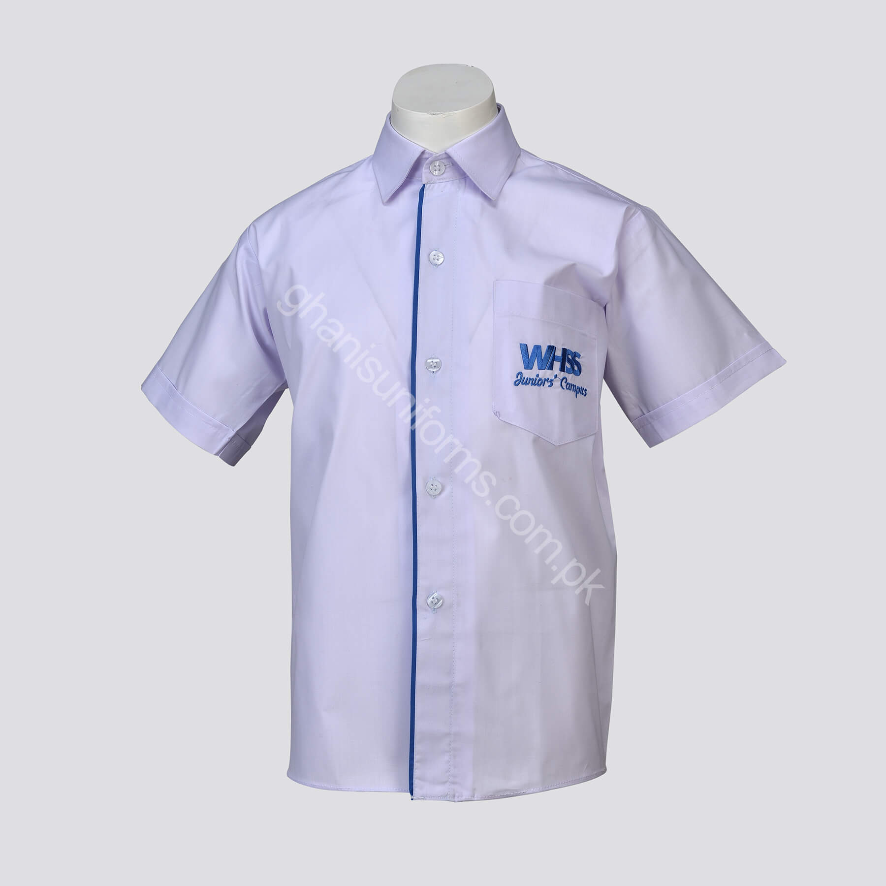 Wahaj Hussain School Shirt Boys Half Sleeves (Junior) Class "Nur To 7"