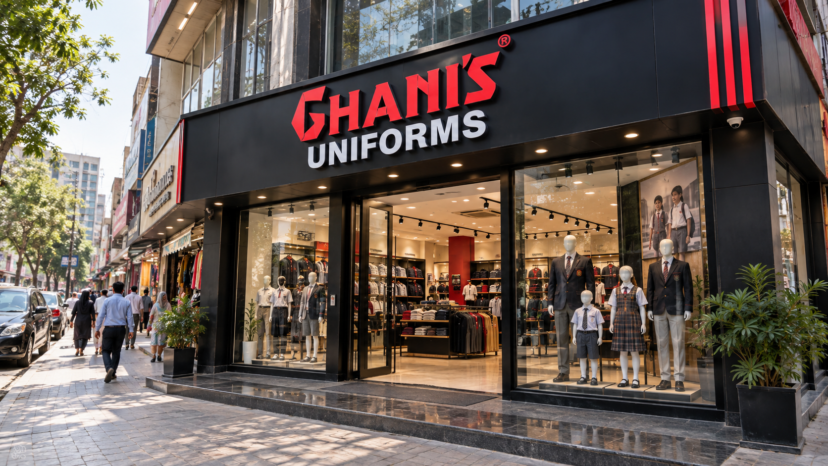 Ghani’s Uniforms school uniform store in Gulistan-e-Johar Karachi