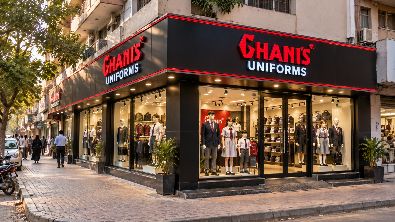 Ghani’s Uniforms school uniform store on Tariq Road Karachi